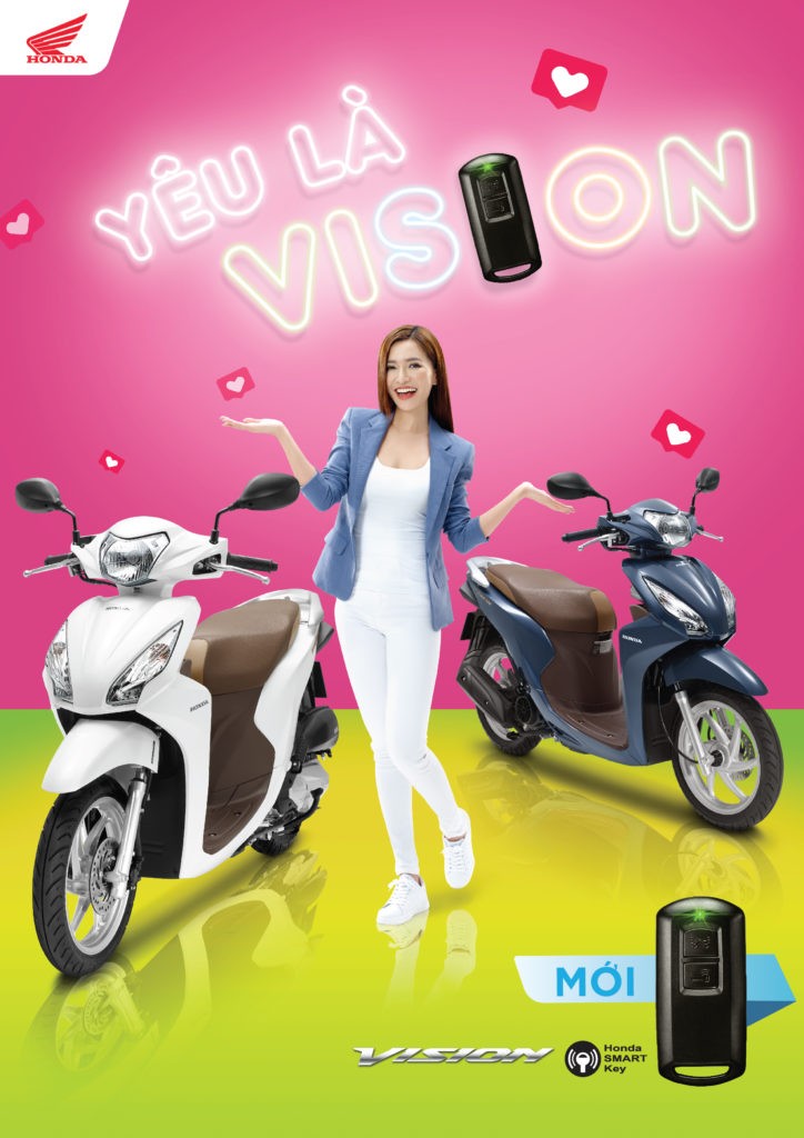 Honda Việt Nam giới thiệu Honda VISION phiên bản mới – Tích hợp hệ thống khóa thông minh Honda SMART Key