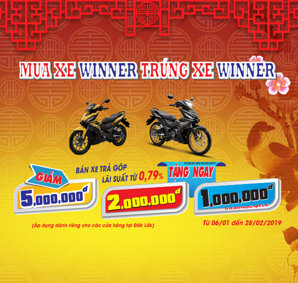 Mua xe Winner - Trúng xe Winner