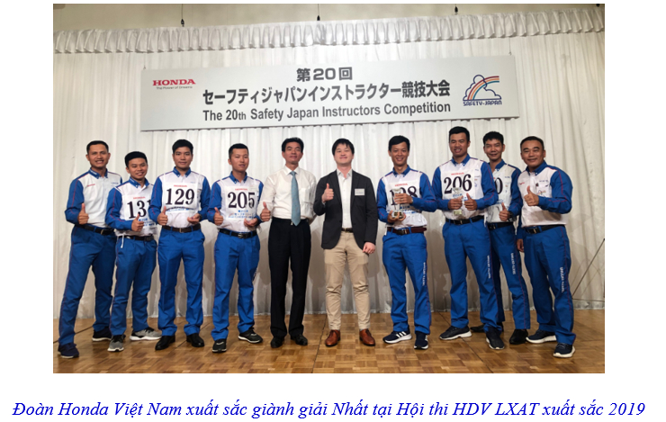 Honda Việt Nam giành chiến thắng vang dội lần thứ 6 liên tiếp tại Cuộc thi Hướng dẫn viên Lái xe an toàn Quốc tế 2019 tại Nhật Bản