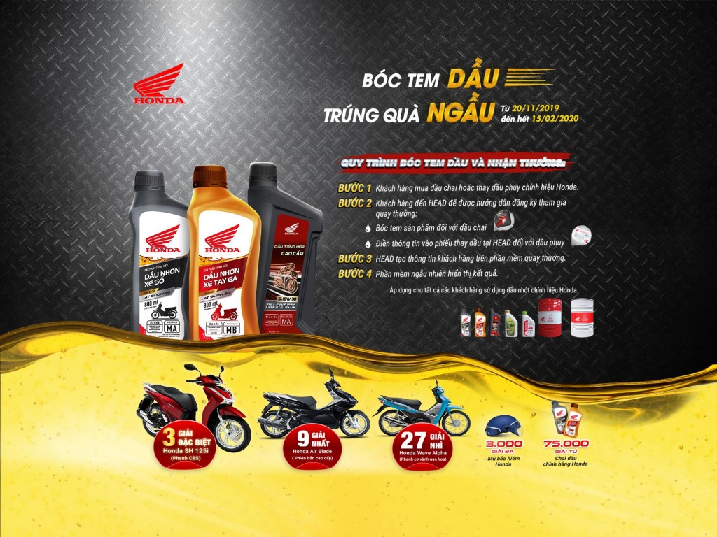 Chương trình khuyến mại “BÓC TEM DẦU – TRÚNG QUÀ NGẦU”