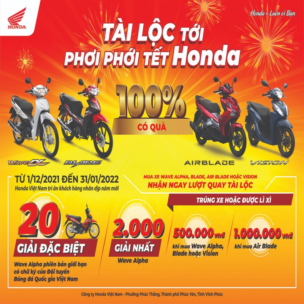 Tài lộc tới - Phơi phới Tết Honda