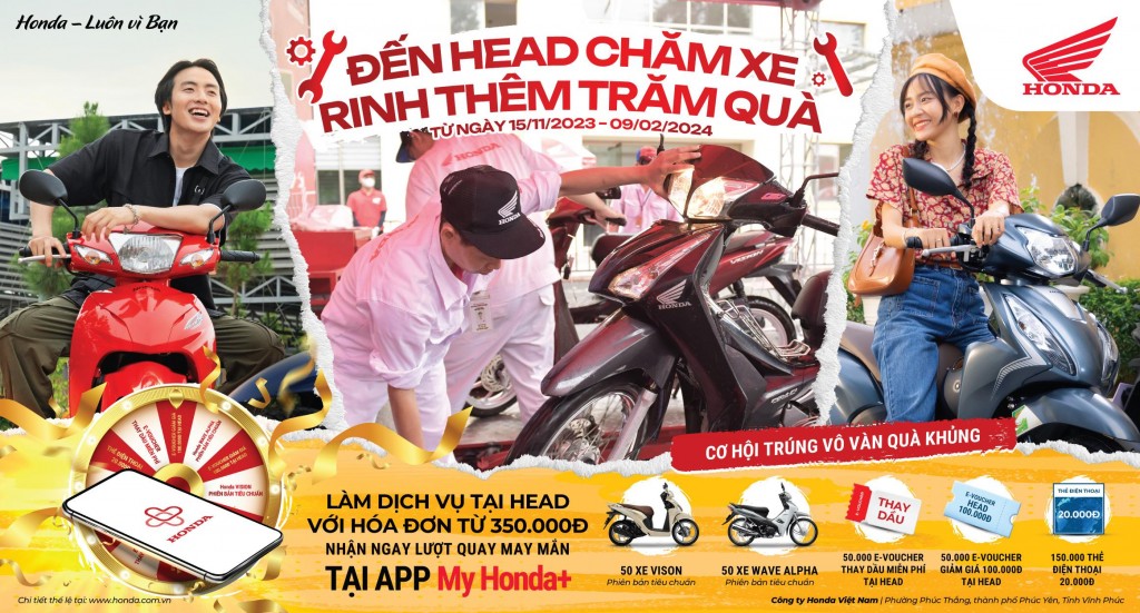 ĐẾN HEAD CHĂM XE - RINH THÊM TRĂM QUÀ