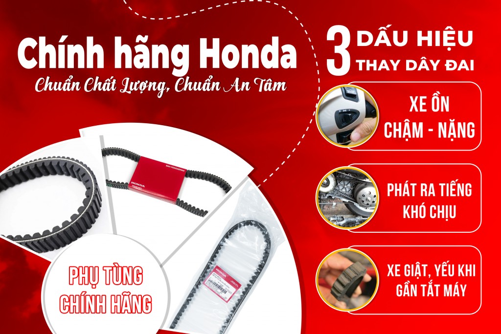 DÂY ĐAI XE MÁY HONDA – NHỎ NHƯNG QUAN TRỌNG!