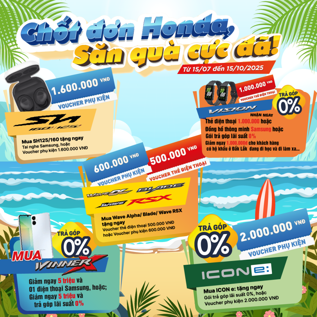 CHỐT ĐƠN HONDA – SĂN QUÀ CỰC ĐÃ!