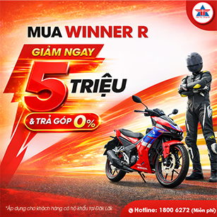 MUA WINNER R – GIẢM NGAY 5 TRIỆU & TRẢ GÓP 0%