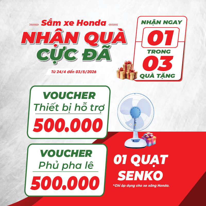 Sắm xe Honda – Nhận quà cực đã tại Trung Thạch