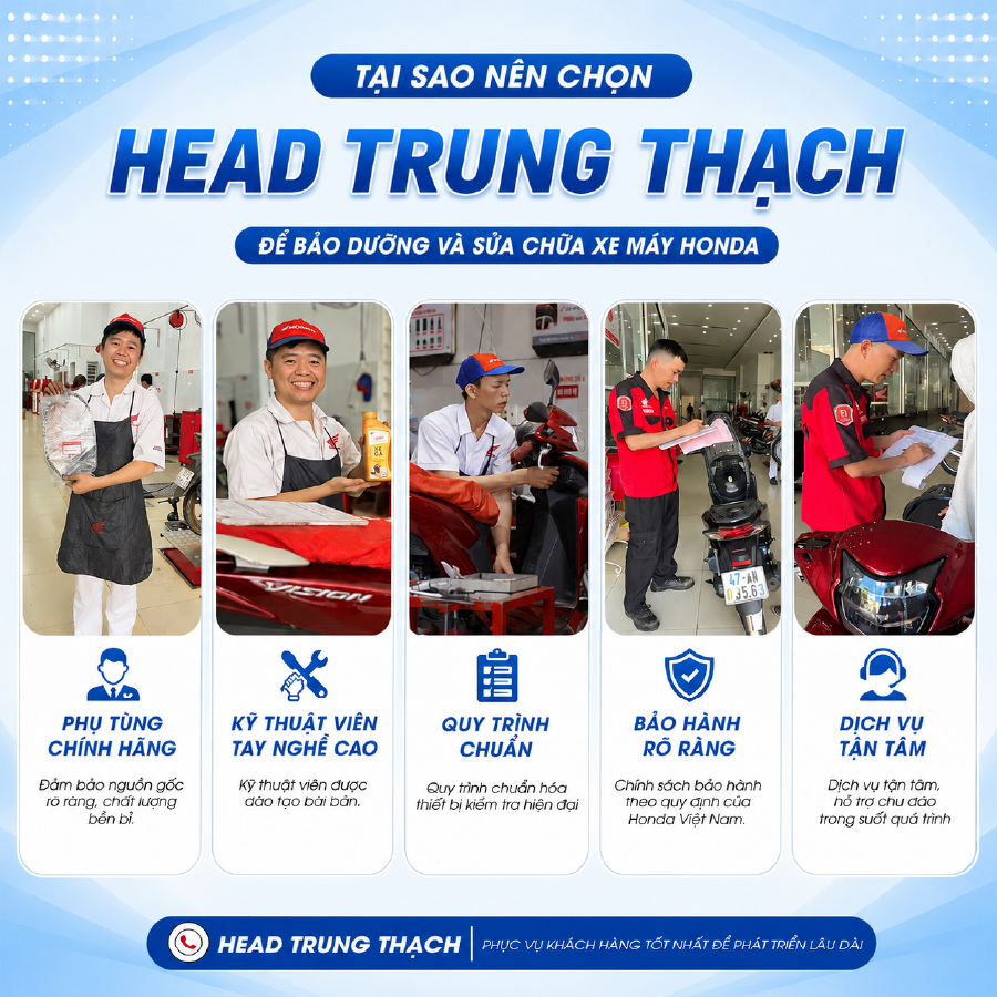 Tại sao lựa chọn HEAD Trung Thạch để bảo dưỡng và sửa chữa xe Honda