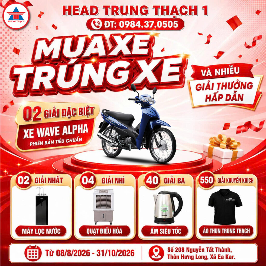 MUA XE TRÚNG XE VÀ NHIỀU GIẢI THƯỞNG HẤP DẪN